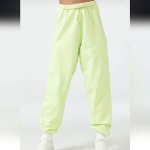 Joah Brown Oversized Jogger Swestpants Melon French Terry Neon